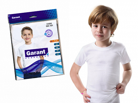 Белая футболка для мальчика GARANT